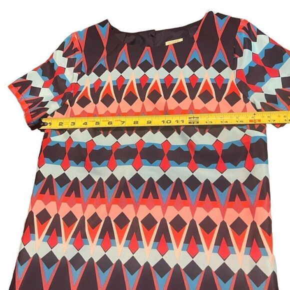 J CREW Geometric Pattern Shift Dress Size 00 - Picture 7 of 10